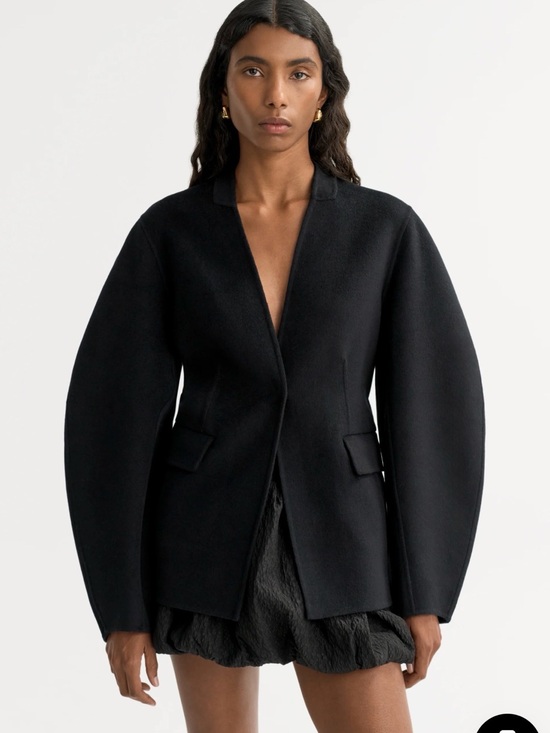 soft goat Jackets & Blazers - Women's Black Open-Front Structured Blazer Jacket